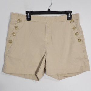 Banana Republic Khaki Sailor Button Shorts Size 12